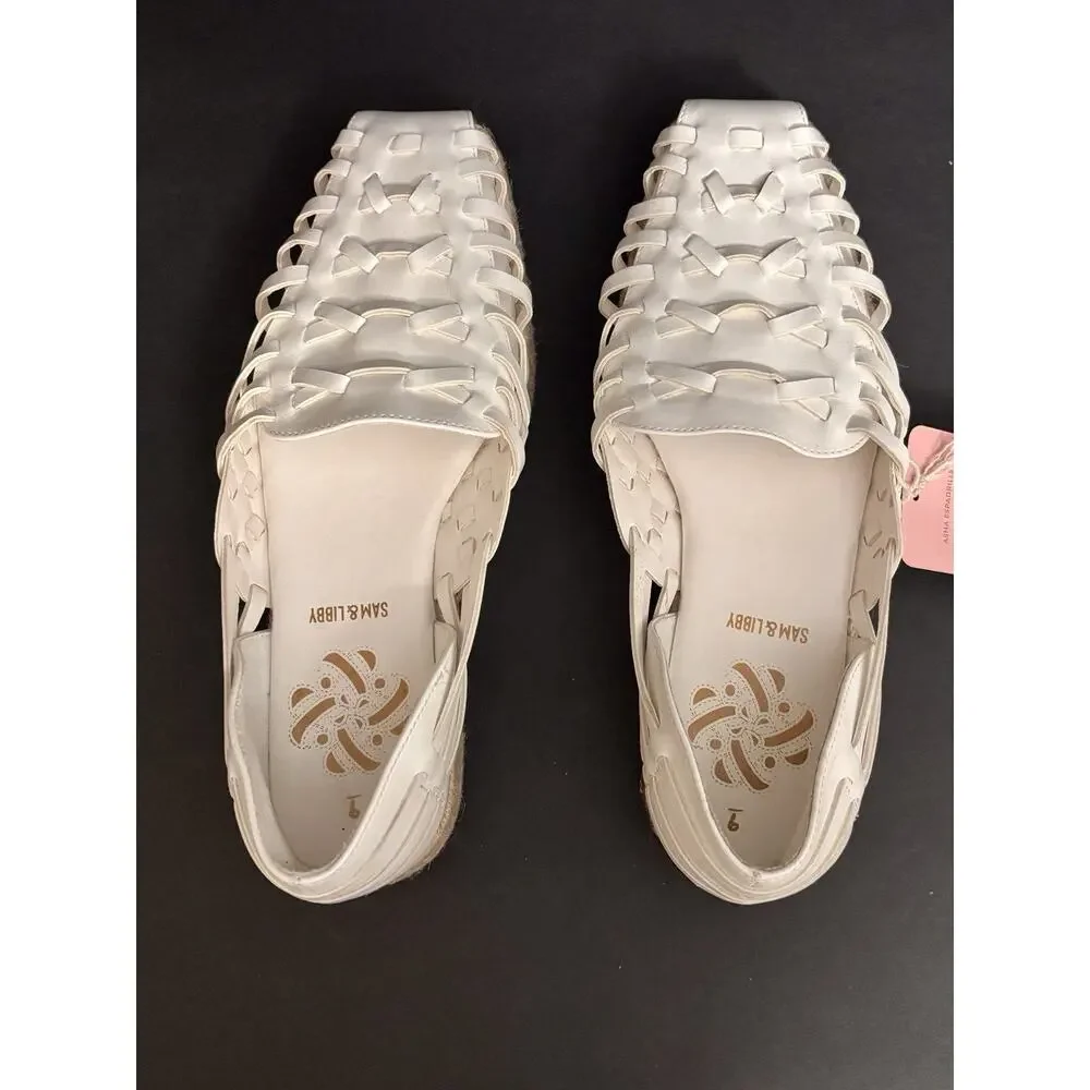 NWT Sam & Libby Women’s Asha Espadrille White 9